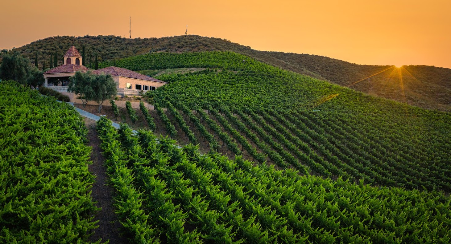 Oak Mountain Winery in Temecula California at Sunset